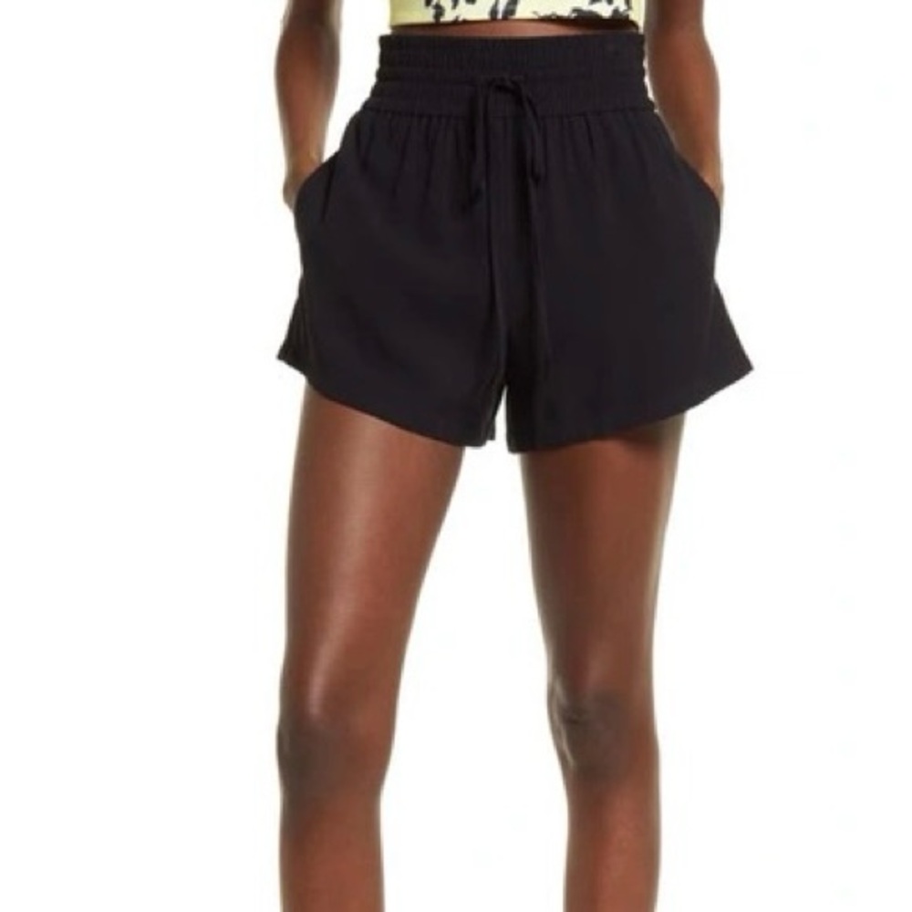 NAME YOUR PRICE • Open Edit High Rise Black Drawstring Shorts Pockets Small